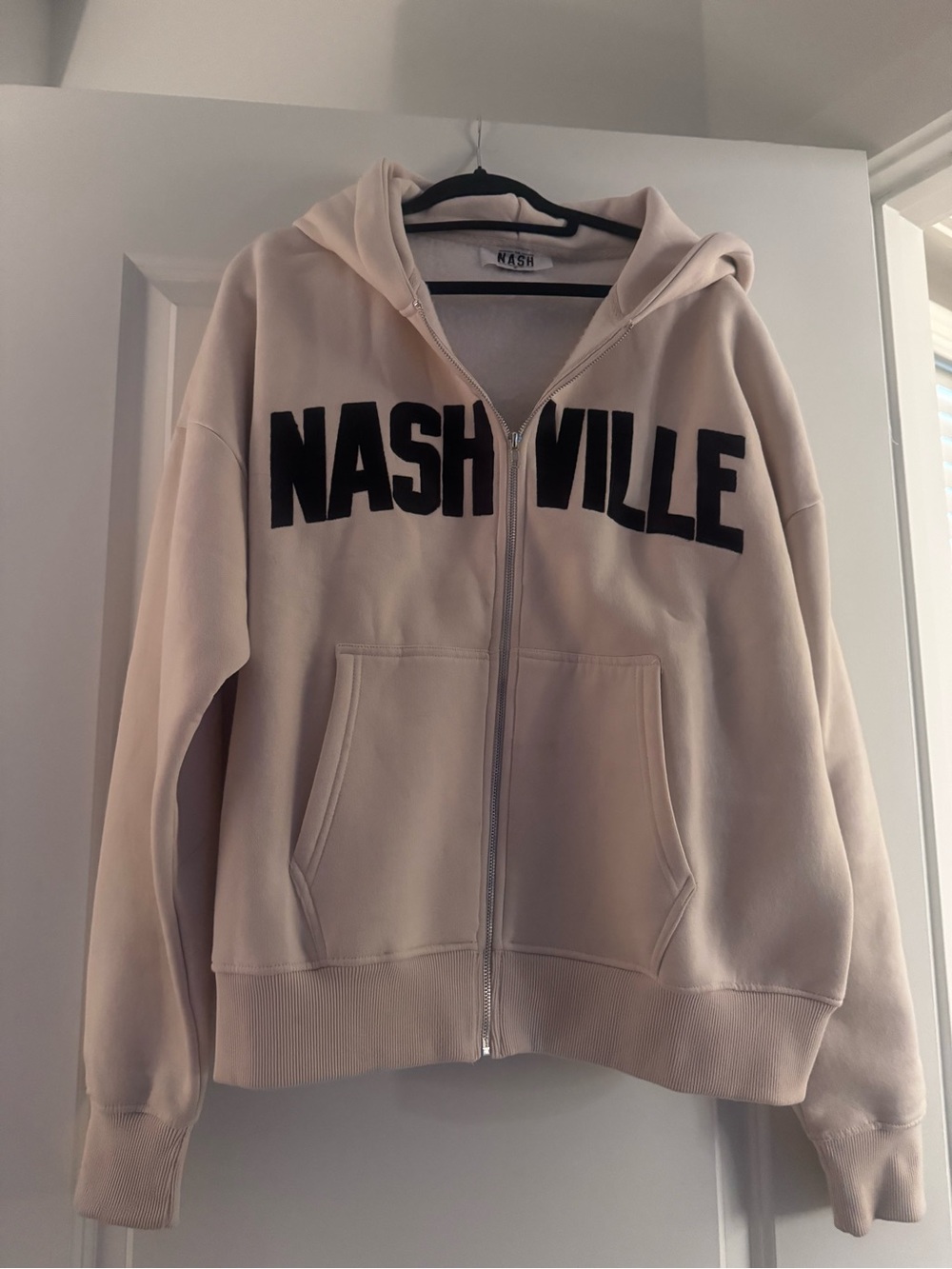 Nashville Zip-Up Hoodie in Cream
